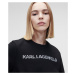 Mikina Karl Lagerfeld Elongated Logo Zebra Sweat Čierna