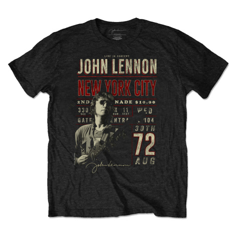 John Lennon tričko NYC '72 Čierna