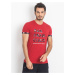 TOMMY LIFE Červené pánske tričko San Francisco 298-TS-TL-87307.02X-red