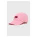 Detská čiapka Levi's ružová farba, s nášivkou