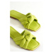 Capone Outfitters Capone Women's Flat Heeled Peanut Green Slippers