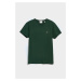 TRIČKO GANT SLIM SHIELD V-NECK T-SHIRT TARTAN GREEN