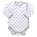 Dojčenské body celorozopínacie New Baby Classic II sivé s hviezdičkami 62 , 20C34996