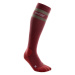 Women's compression knee-high socks CEP 80s Hiking Berry/Sand