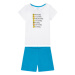 Dievčenské pyžamo s biobavlnou (biela/modrá)