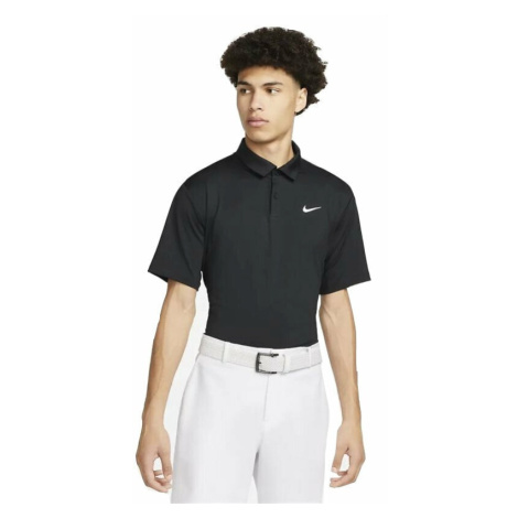 Nike Dri-Fit Tour Mens Solid Golf Polo Black/White Polo košeľa