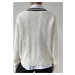 Biely pletený sveter