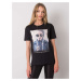 Black women's cotton t-shirt