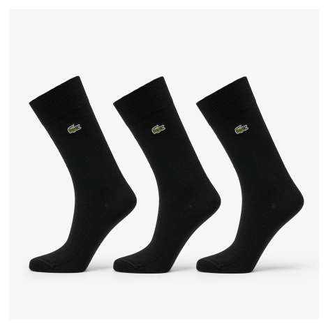 LACOSTE Cotton Blend Sock 3-Pack černé