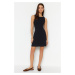 Trendyol Black Waist Opening Mini Woven Back Detail Sleeveless Woven Dress