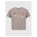 Béžové dievčenské tričko organic logo GAP flitre