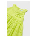 Dievčenské bavlnené šaty Mayoral zelená farba, mini, áčkový strih