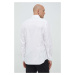 Bavlnená košeľa Seidensticker pánska, biela farba, slim, s klasickým golierom, 01.693650