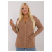 Brown large women's sweater with long sleeves