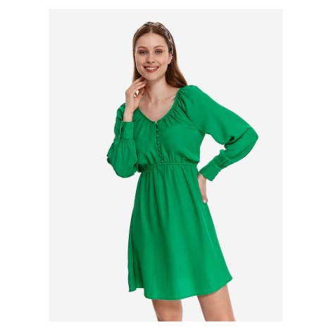 Zelené dámske šaty s gombíkmi TOP SECRET