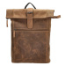 Hide & Stitches Hnedý kožený ruksak na notebook „Ellegance“ 11L