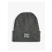 Koton Knit Beanie Folded Label Embroidered Wool Blended