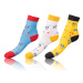 Bellinda CRAZY KIDS SOCKS 3x - Detské bláznivé ponožky 3 páry - žltá - modrá - čierna