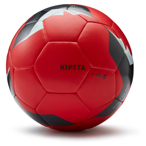 Futbalová lopta F500 Hybride veľkosť 5 sneh a hmla červená KIPSTA