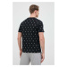 Bavlnené pyžamové tričko Polo Ralph Lauren čierna farba,vzorovaná,714899612