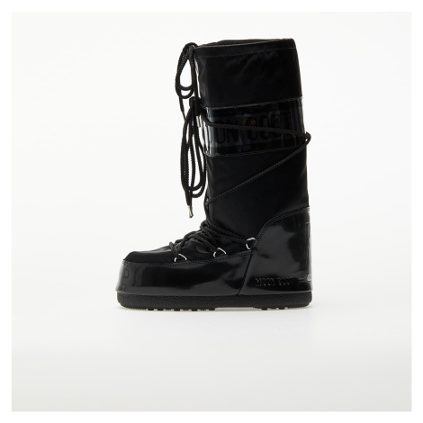 Tenisky Moon Boot Icon Satin Glance Black