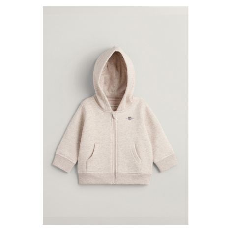 MIKINA GANT SHIELD ZIP HOODIE SEED MELANGE