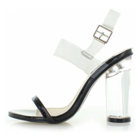 Čierno-transparentné sandále Hila