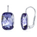 Ligot Strieborné náušnice so Swarovski® Crystals Baguette tanzanite SILVEGOB31494T