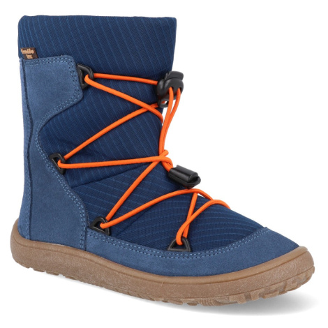 Zima 2023 Barefoot snehule s membránou Froddo - BF Tex Track Wool Denim modré
