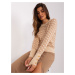 Beige and Camel Classic Women's Sweater