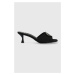 Šľapky Love Moschino dámske, čierna farba, na vysokom podpätku, JA28335G0GIM0000