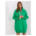 Green Long Kangaroo Hoodie with Insulation