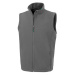 Result Pánska 2vrstvová softshellová vesta - recycled R902M Workguard Grey