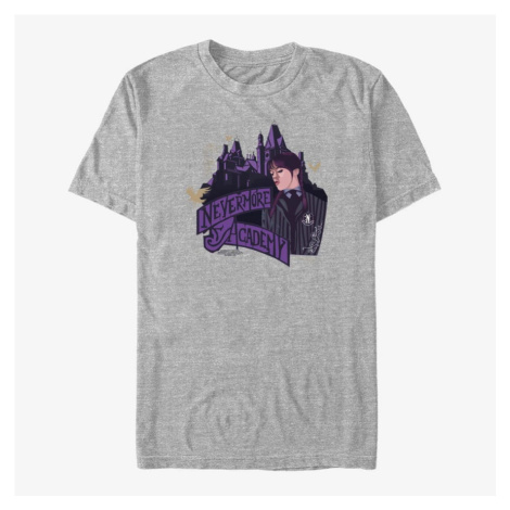 Queens MGM Wednesday - Nevermore Academy Unisex T-Shirt Heather Grey