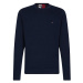 Tommy Hilfiger Sveter - DOUBLE FACE CREW NECK tmavomodrej farby