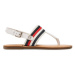 Tommy Hilfiger Sandále Flat Sandal Corporate FW0FW06988 Écru