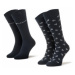 Emporio Armani Súprava 2 párov vysokých pánskych ponožiek 302302 0A292 00135 r.39/46 Tmavomodrá