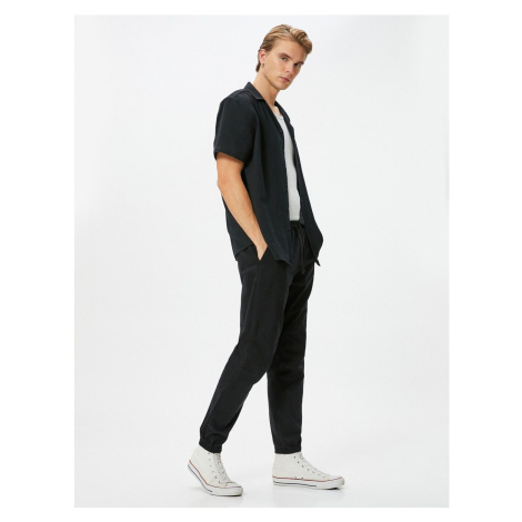 Koton Jogger Trousers with Lace Waist, Relaxed Cut and Pocket