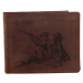 Pánska peňaženka MERCUCIO svetlohnedá vzor 60 poľovník a pes 2911908