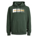 Jack & Jones  12233599 ECORP LOGO SWEAT HOOD  Mikiny Zelená