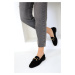 Soho Women's Black Suede Flats 18930