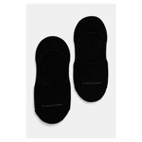 Ponožky Calvin Klein 2-pak dámske, čierna farba, 701218771