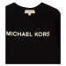 Detské tričko s dlhým rukávom Michael Kors čierna farba,