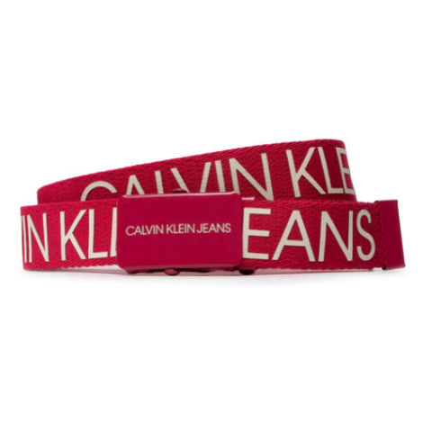 Calvin Klein Detský opasok Canvas Logo Belt IU0IU00125 Červená