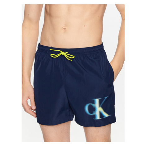 Calvin Klein Swimwear Plavecké šortky KM0KM00800 Tmavomodrá Regular Fit
