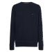 Tommy Hilfiger Mikina - HILFIGER LOGO ON SLEEVE CREWNECK modrá