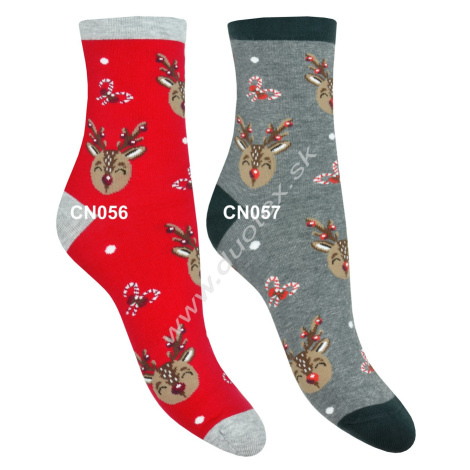 STEVEN Vianočné ponožky Steven-136D-056 CN057-sivá