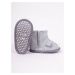Yoclub Chlapčenské topánky na suchý zips OBO-0196C-6600 Grey 0-6 měsíců