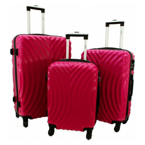 Ružová sada 3 luxusných kufrov "Infinity" - M, L, XL