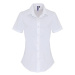 Premier Workwear Dámska bavlnená košeľa s krátkym rukávom PR346 White
